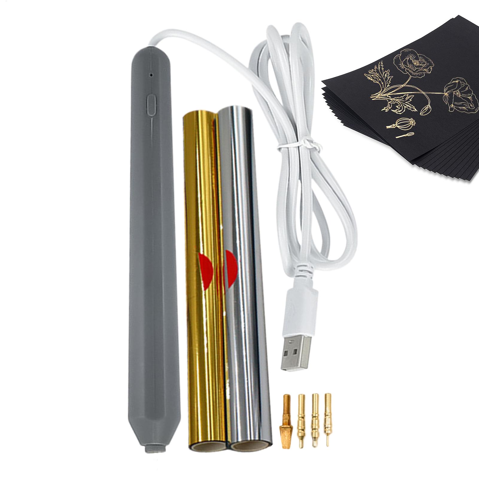 Leatherworking Equipment - Hot Foil Pen-stempelset met 4 metalen