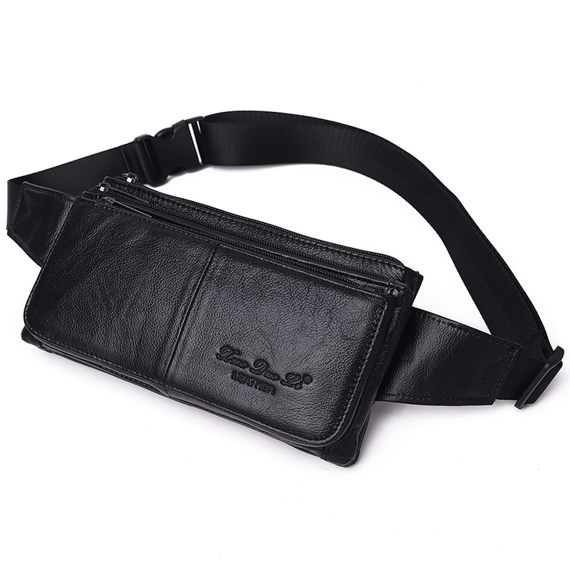 Leatherwork Wallet - Herentas heuptas riemtas portemonnee echt leder
