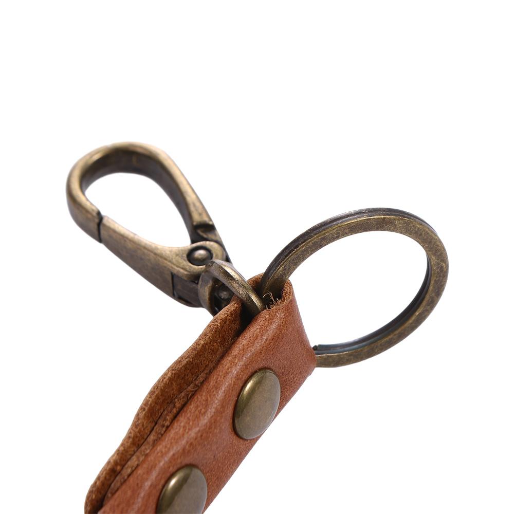 Leather Work For Car - Autosleutelhanger Echt Leder Badgehouder Runderleren Sleutelhanger