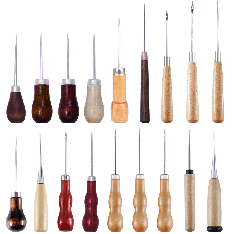 Leatherwork Awl - Lederen priem houten handvat priem naaien