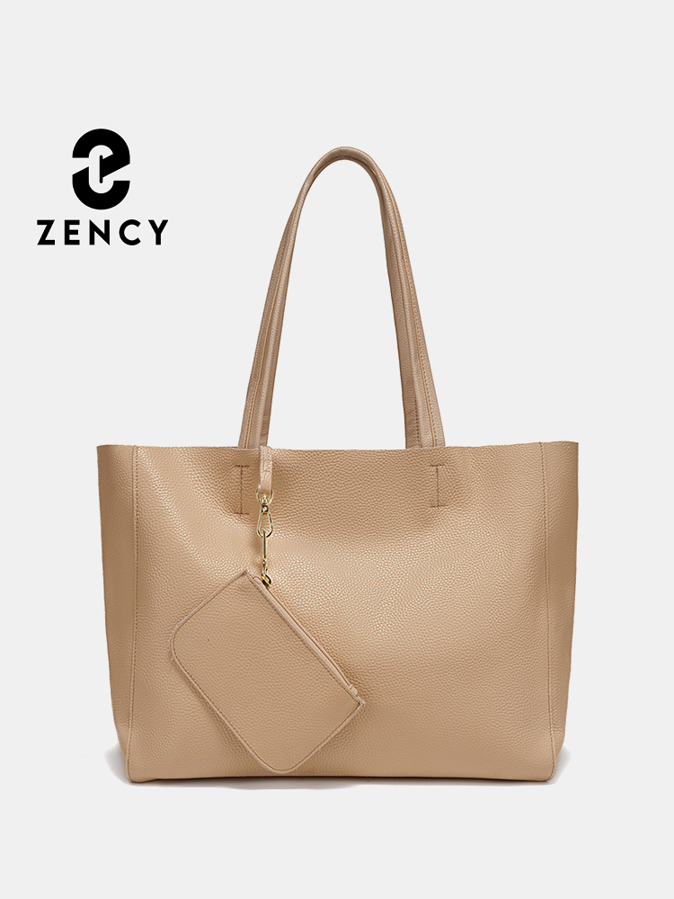 Leatherwork Wallet - Zency Echt leer Grote draagtassen Eenvoudige