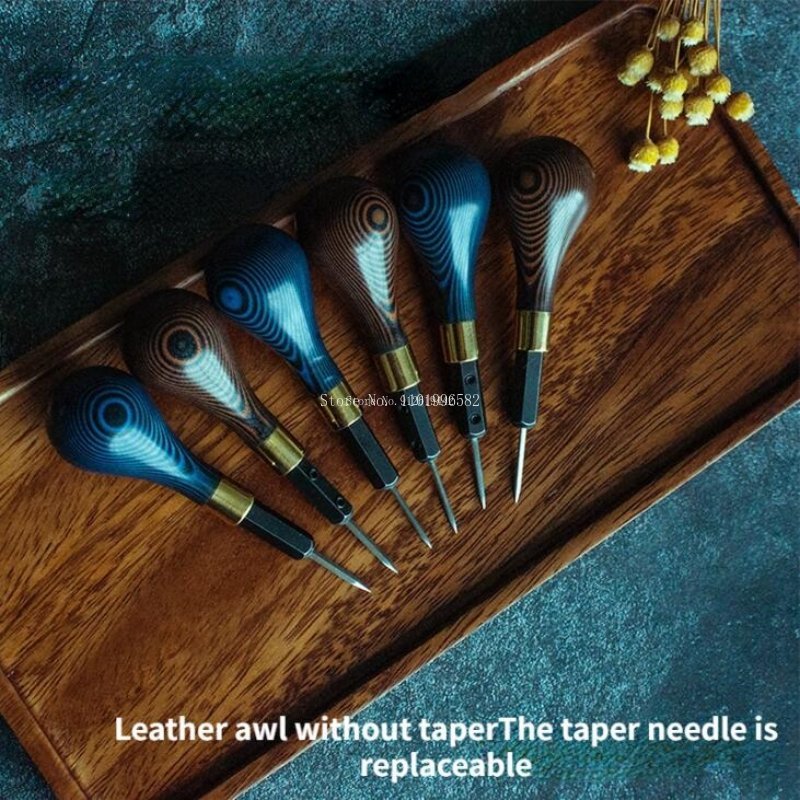 Leatherwork Awl - Priem Naald Vervangbare Lederen Tool Olijf