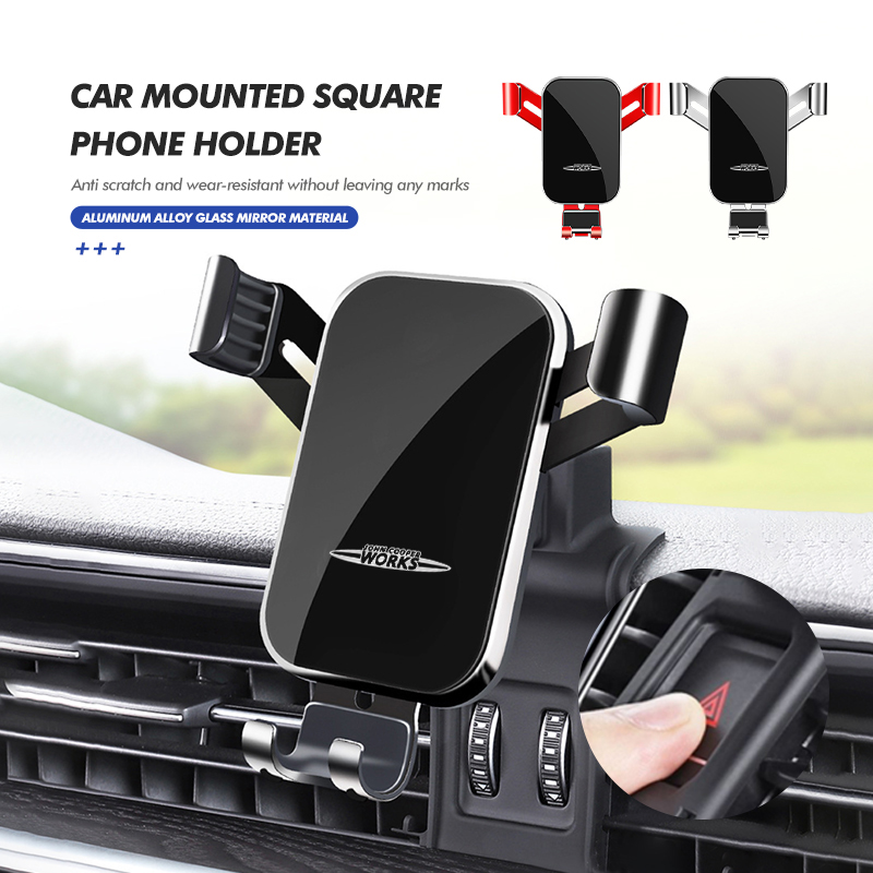 Leather Work For Car - Auto Air Vent Gravity Telefoonhouder Vierkant