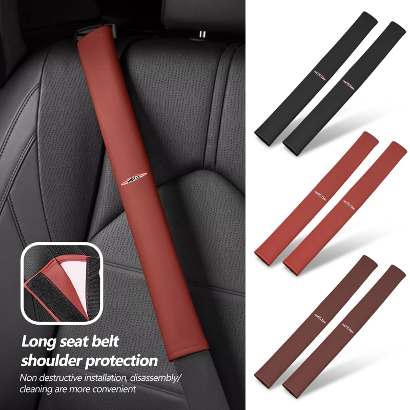 Leather Work For Car - Voor MINI Autogordel Pad Schouder Mat