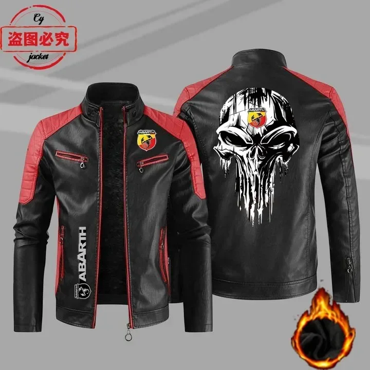 Leather Work For Car - ABARTH autologo leren jas voor lente