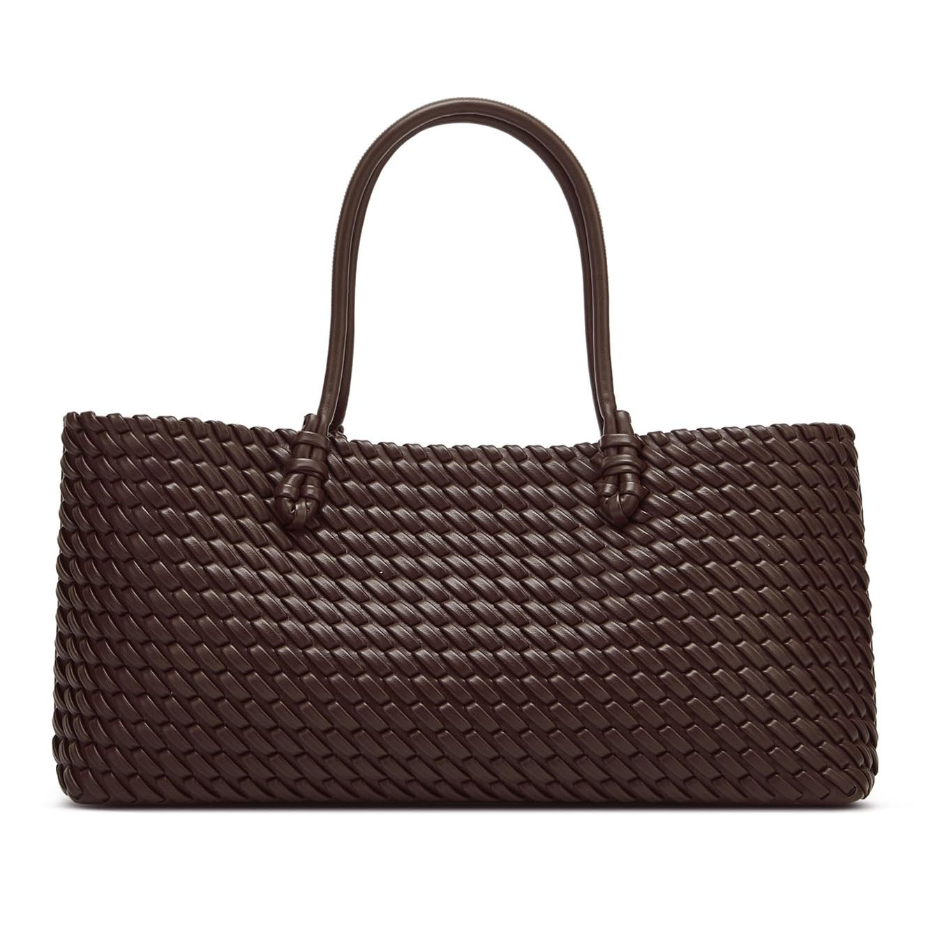 Leatherwork Wallet - Geweven Tote Bag Dames Grote Schoudertas