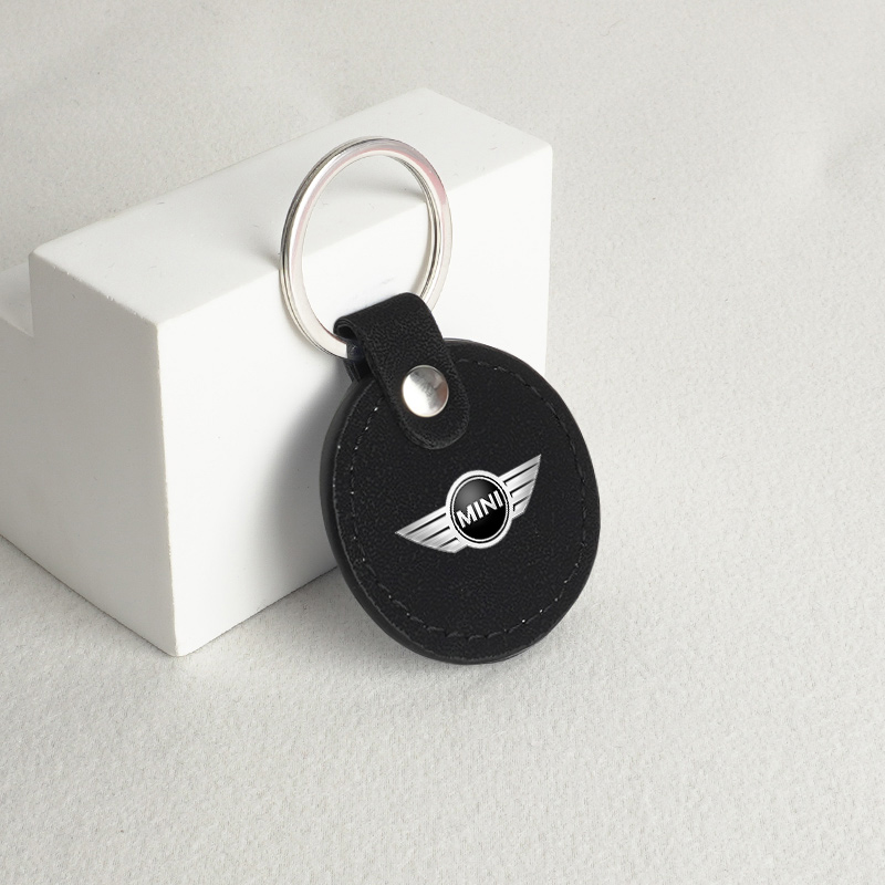 Leather Work For Car - Leren auto sleutelhanger sleutelring voor BMW
