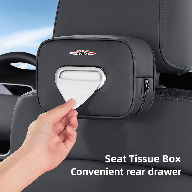 Leather Work For Car - Auto Tissue Opbergdoos Organizer Auto Accessoires