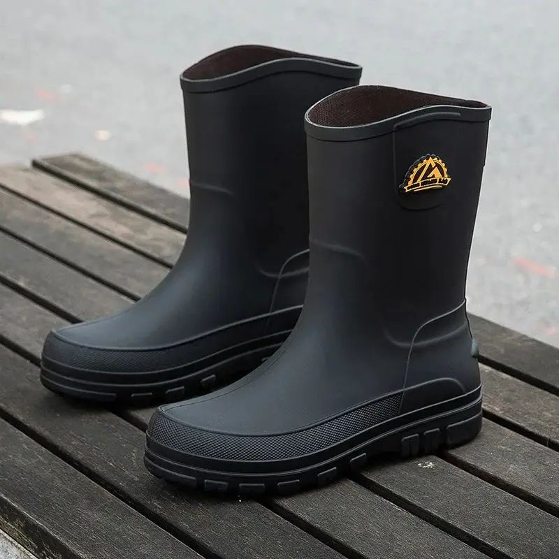 Nieuwe Mode Mannen Regenlaarze - Leather Work Youtube recensie en prijs