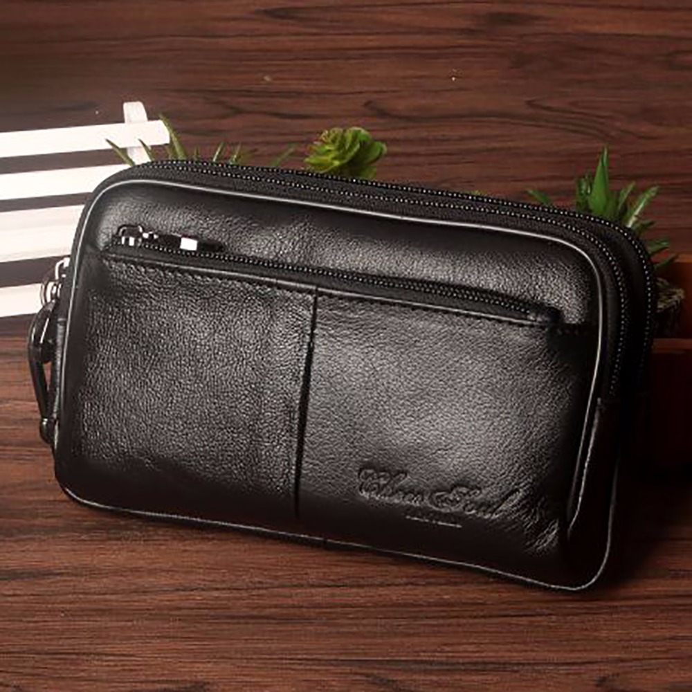 Heren Clutch Taille Tas Cel/Mo - Leatherwork Wallet recensie en prijs