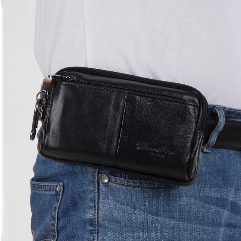 Heren Clutch Taille Tas Cel/Mo - Leatherwork Wallet recensie en prijs