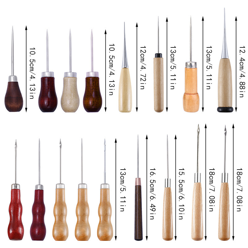 Lederen priem houten handvat p - Leatherwork Awl recensie en prijs
