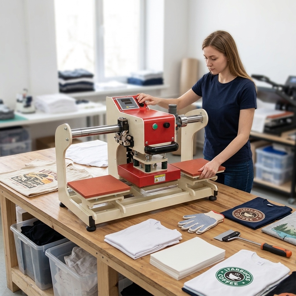 Dubbele station warmtepersmach - Leatherwork Hand Press recensie en prijs