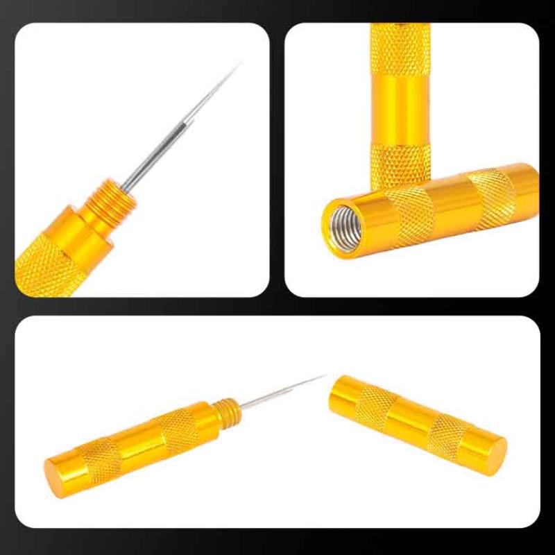 Mini lederen naaipriem gereeds - Leatherwork Awl recensie en prijs