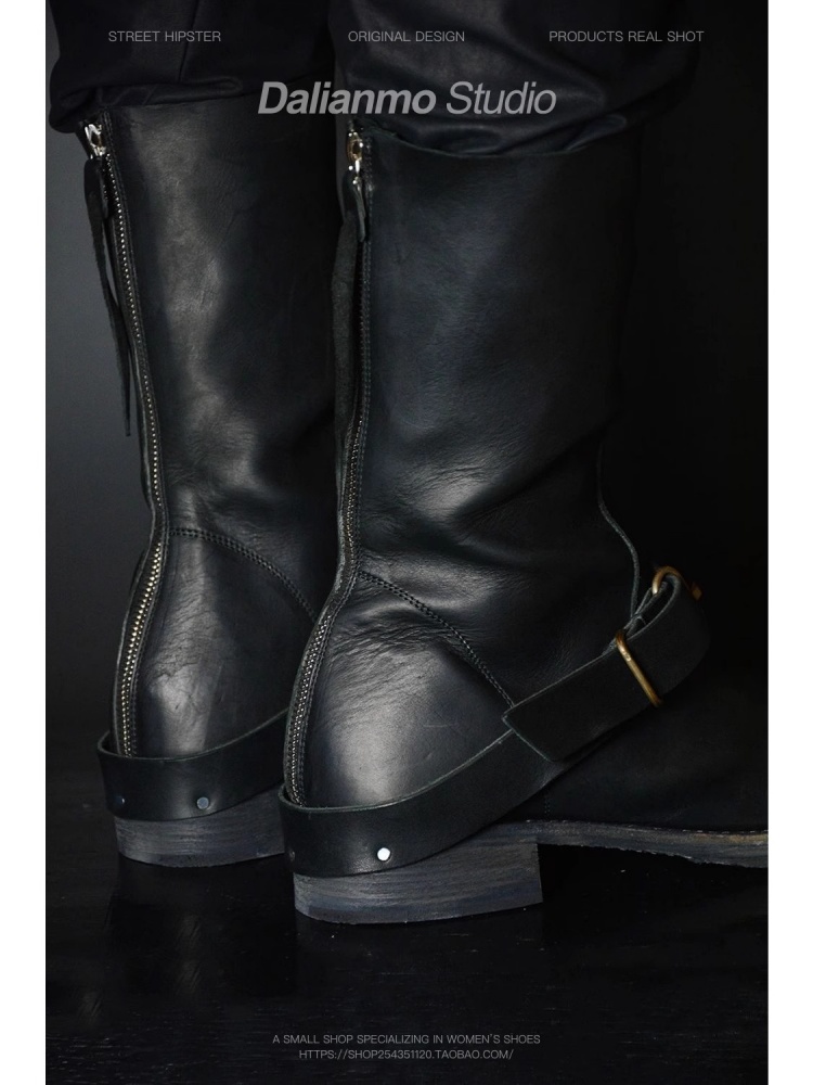 Zwarte coole korte laarzen voo - Leather Work Youtube recensie en prijs