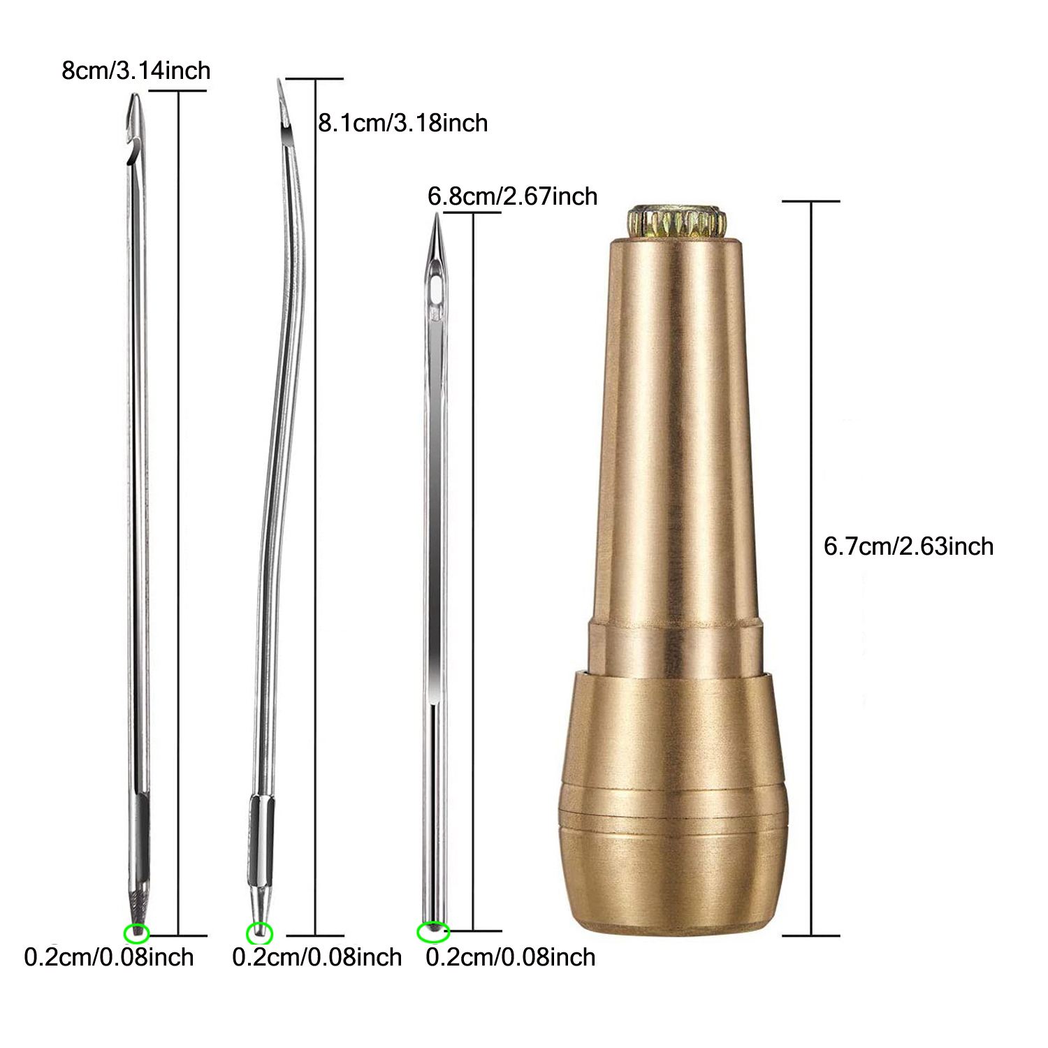 Lederen naaiset DIY lederen na - Leatherwork Awl recensie en prijs