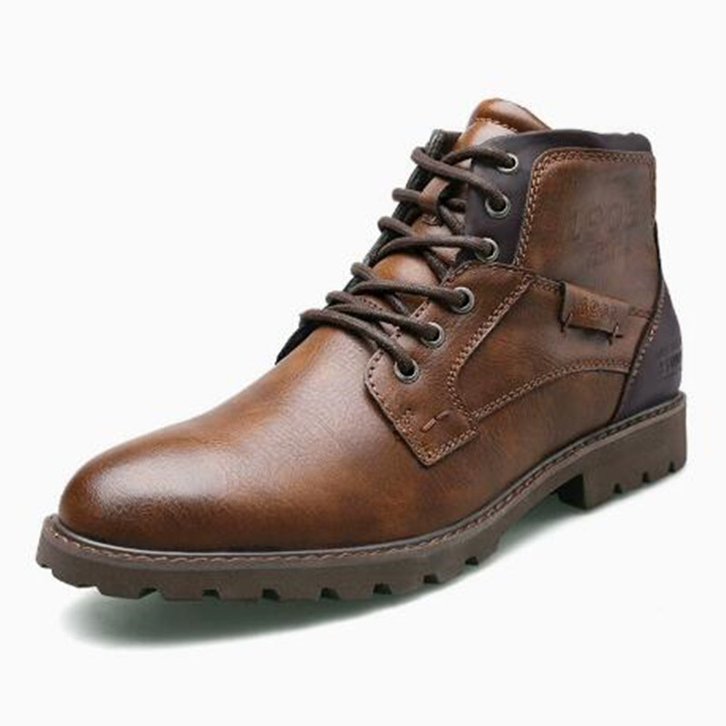 2026 Leren heren enkellaarzen  - Leather Work Fabric recensie en prijs